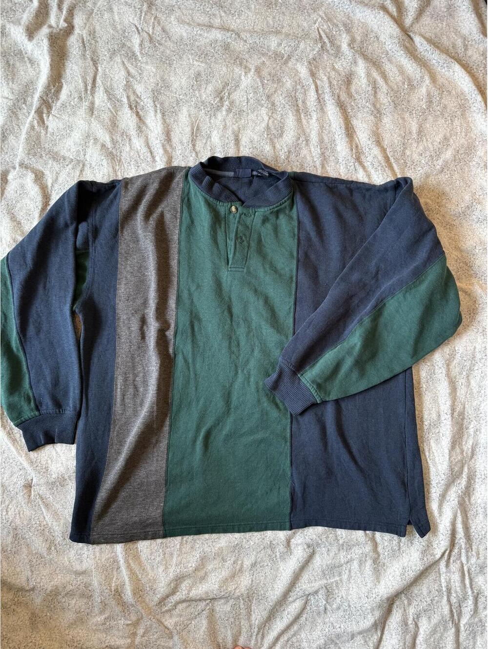 Honors Men's Colorblock Long Sleeve Polo Shirt Size LT